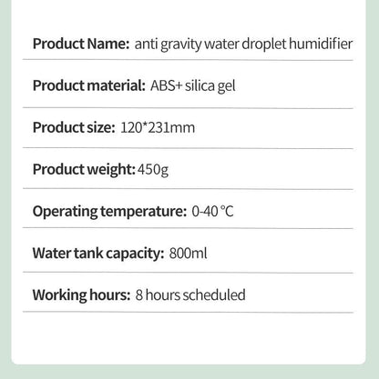 Anti-Gravity Humidifier - PHB SOLUTIONS